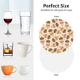 thumbnail image 6 of Lsque Cute Ice Cream Pattern 4" Drink Coasters Set of 4, PVC Leather Absorbent Coasters, Table Coaster Set Decorative Coffee Cup Coasters Housewarming Gift -Round Shape, 6 of 6