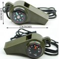 thumbnail image 2 of Emergency Whistle With Lanyard - 3 In1 Survival Gear Compass Thermometer, 2 of 5