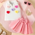 thumbnail image 6 of Hessimy Toddler Girl Clothes Baby Girls Summer Outfits Short Sleeve T-Shirt Shorts Set Summer Clothes Set 12M-12T,Toddler Fit(Pink,18-24 Months), 6 of 7