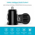 thumbnail image 2 of Lttoisl Universal Dual USB Car Charger with Cigarette Lighter Socket, 12V-24V Intelligent Circuit Protection Adapter, Fast Charging for Phones & Tablets, Compatible with Most Vehicles, 2 of 8