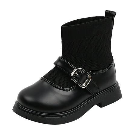 

LBECLEY Girl 10 Toddler Girls Booties Little Kid Shoes Short Boots Girls Ankle Boots Girls Toddler Rain Boots Size 10 Toddler Shoes Boys Girls Tennis Shoes Black 30