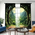 thumbnail image 3 of WNOOHIY Mountain Valley Nature Scenic View Light-filtering Curtains for Living Room Bedroom Home Decoration, Set of 2 Panels, 3 of 8