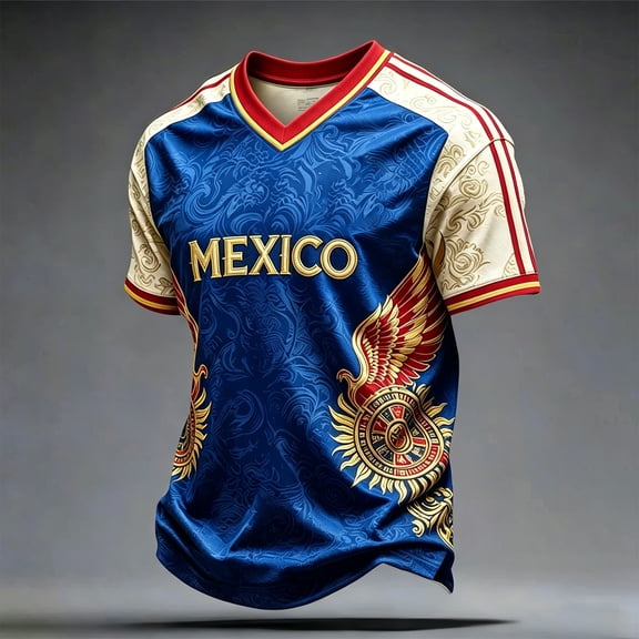 Men USA Soccer Jersey Shirts 2D Graphic Print Short SleeCrewe Tee Crew Neck T Shirt Happy Fashion Jerseys for Men 2026 Football Tee Royal Blue XL