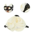 thumbnail image 3 of Unique Bargains 1 Pc Elegant Double Row Roses Hair Clips Beige Black, 3 of 5
