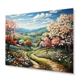 thumbnail image 2 of Designart "Apple Orchard Countryside Blooming painting I" Countryside Metal Wall Decor, 2 of 5