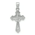 thumbnail image 3 of 14K White Gold Plated Polished Cross Pendant, 3 of 7