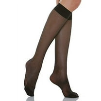 20-30 mmHg Compression Knee High Stockings, Graduated Compression & Support Hosiery Fine Italian Made Fashionable Knee High Stockings (Size 1 Black)