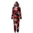 thumbnail image 2 of Fgnfyis Pyjamas de Famille à Imprimé de Noël, Tenue d'Intérieur à Capuche, Pyjamas de Noël pour Femmes, Rouge_002 L, 2 of 6