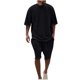 thumbnail image 1 of Camisas de Manga Larga para Hombres Casual Color Sólido Cuello Redondo Set de Blusa, Moda de Manga Corta para Invierno Primavera, 1 of 8
