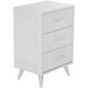 Photo 1 of ***PARTS ONLY READ NOTES***SEI Furniture Owen 3 Drawer Nightstand in White and Chrome