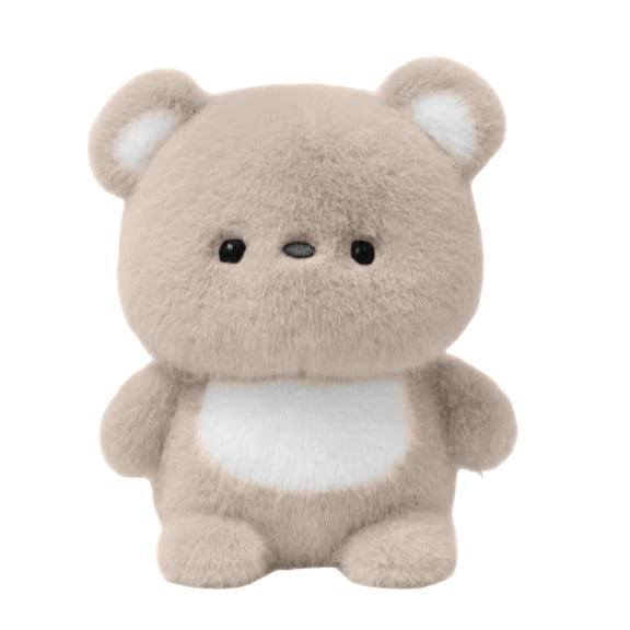 6 Inch Plush Animal Doll, Soft Stuffed Toy for Kids, Cute Desk Ornament for Bedroom, Study Companion Gift for Children(Bear)