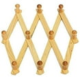 thumbnail image 3 of 1 Wooden Expandable Coat Rack Hanger Wall Mounted Accordion Hook Hats Mugs Coats, 3 of 4
