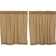 thumbnail image 4 of VHC Brands Burlap Chocolate Tier Set of 2 L24xW36 Country Curtains, Dark Brown, 4 of 11