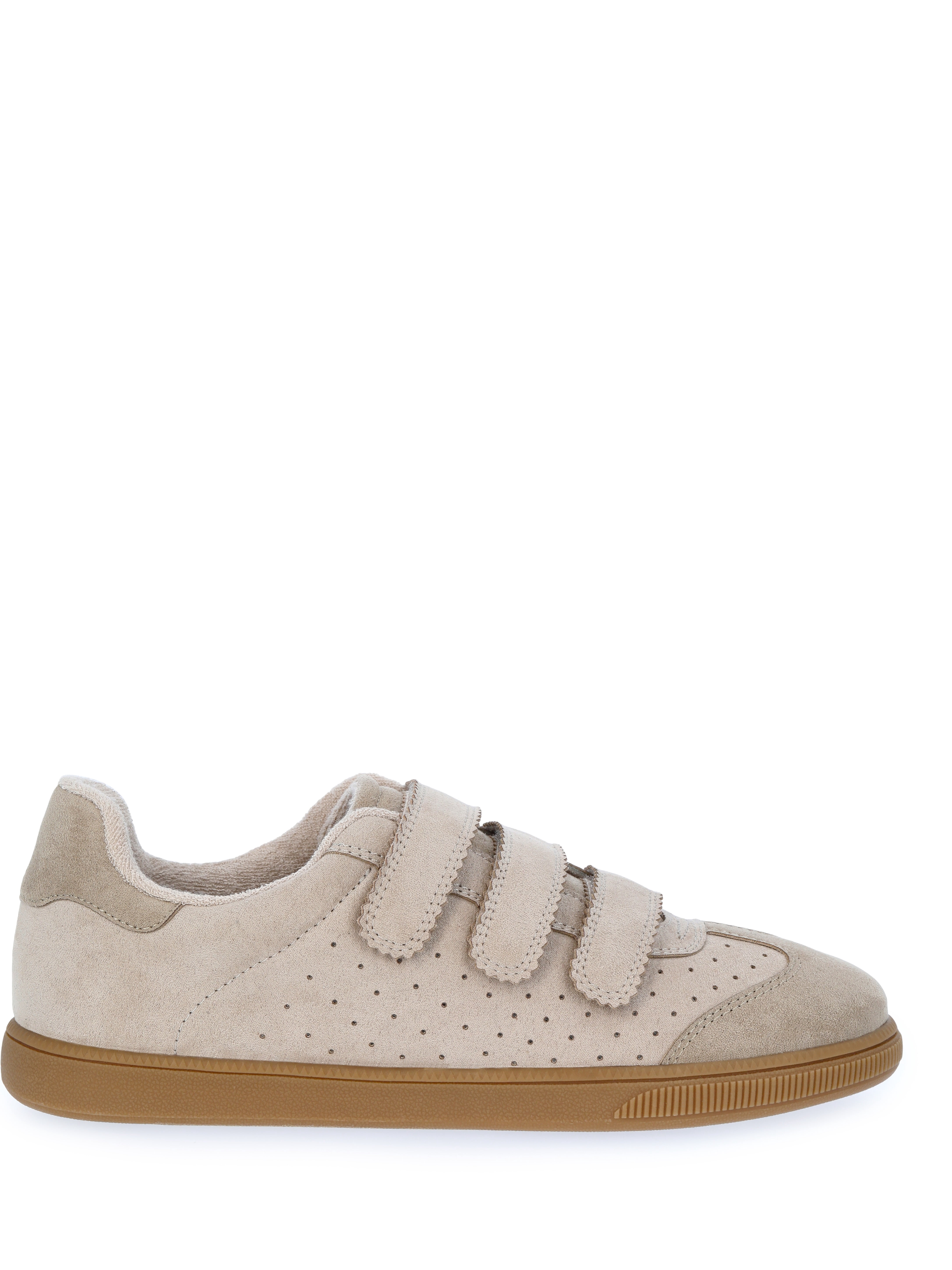 Madden NYC Women's Faux Suede Triple Strap Sneakers