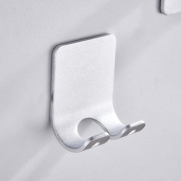 Monstrate Soporte de montaje en pared Soporte adhesivo para colgar Sin gancho de enchufe de perforación Estante de estante de estilo simple Juegos de accesorios de baño Plata