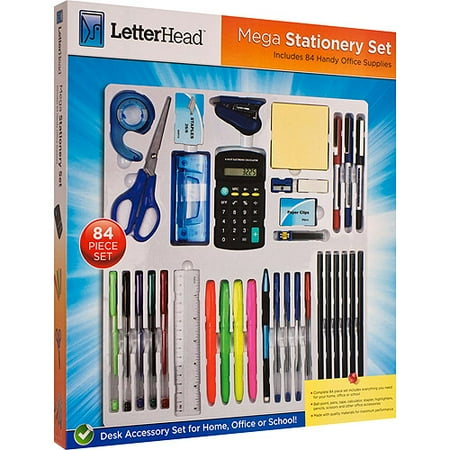 LetterHead Mega Stationery Set, 84 Supplies