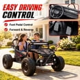 thumbnail image 4 of iRerts 36V Powered Ride on Toys for Big Kids, 2 Seater Ride on Cars with Metal Frame, Bluetooth Music, 4 Wheels Suspension, Electric Ride on Vehicles for Boys Girls, Black, 4 of 8