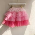 thumbnail image 6 of ZHOUCHANKIDS Girls Layered Tutu Skirt Party Tulle Skirts Princess Dress Birthday Outfit Pink 2-3 Years, 6 of 6
