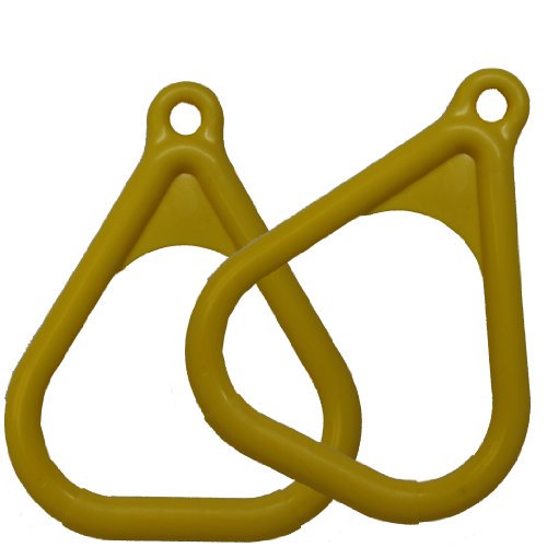 Trapeze Ring Swing Set Play Set Playground Trapeze Bar Jungle Gym Monkey Bar (Yellow)