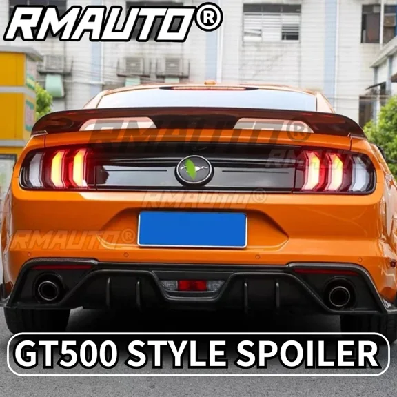 For Mustang 2015-2021 GT500 Style Carbon Fiber Rear Trunk Spoiler Wing High Quality Car Rear Spoiler Car Accessories Body Kit