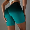 thumbnail image 2 of Women Seamless Scrunch Workout Shorts High Waisted Booty Lifting Gym Yoga Shorts Green,S, 2 of 6