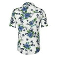 thumbnail image 2 of Camisa de playa hawaiana de botones de manga corta con estampado floral para hombres INSPIRE CHIC 46 Coco Blanco, 2 of 6