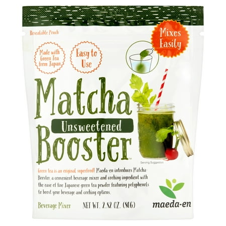 Maeda-en Matcha Booster Unsweetened Beverage Mixer, 2.82 oz, 12