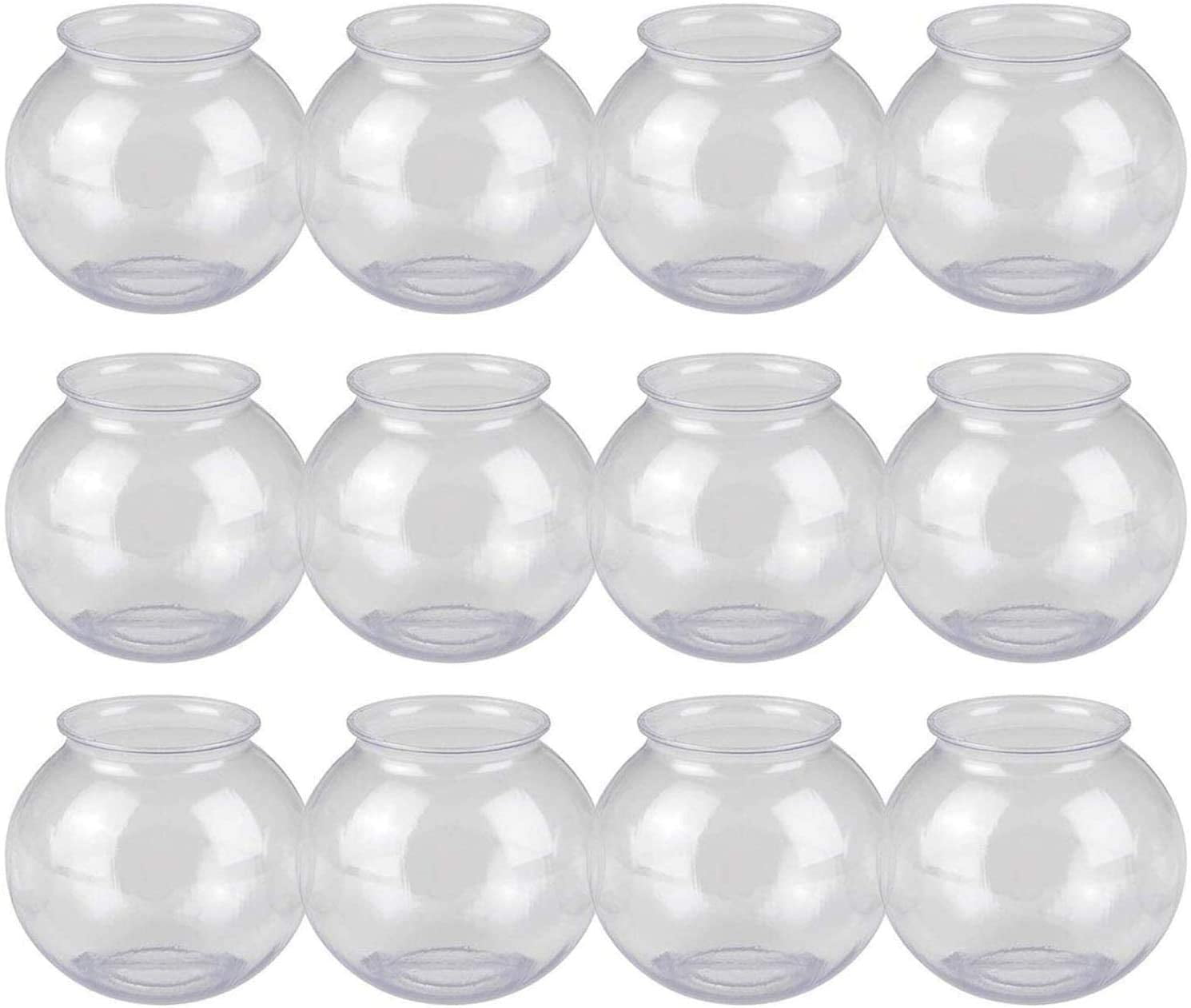 Creative Hobbies 12 Pack 4 Inch (100mm) Ivy Bowls Clear Plastic