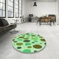 thumbnail image 3 of Ahgly Company Indoor Round Patterned Green Pepper Green Area Rugs, 5' Round, 3 of 6