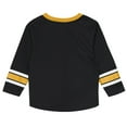 thumbnail image 3 of Preschool Outerstuff Black/Gold Pittsburgh Penguins Denting the Net Long Sleeve T-Shirt and Pants Set, 3 of 5