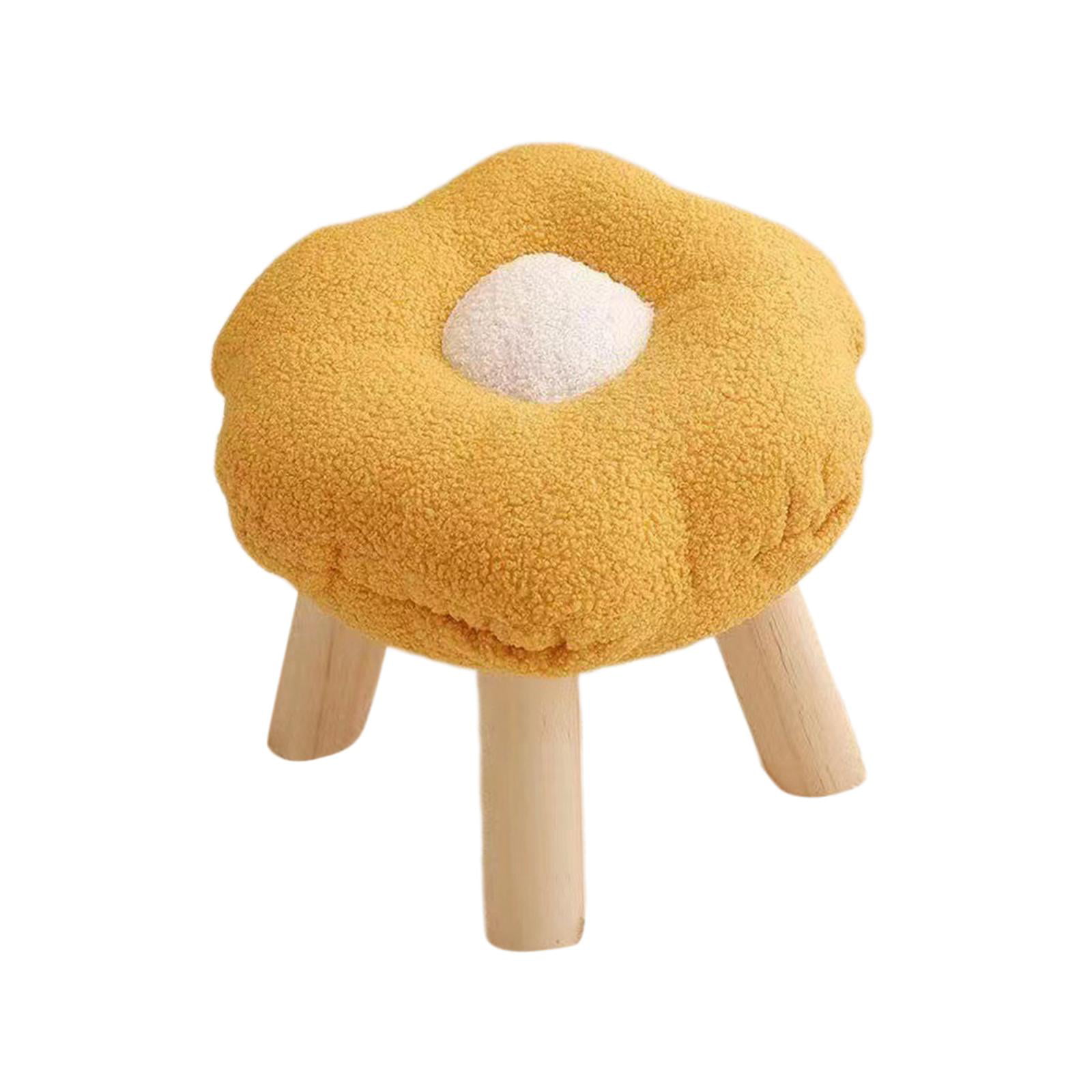 INS Flower-shaped Chair Cover Soft Plush Footrest Stool Covers Removable  Round Footstool Protector Slipcover Home Decor 방석 - AliExpress