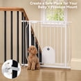 thumbnail image 4 of Pet Gate, 29.5''-34.25'' Domipet Pet Gate with Cat Door, Pressure Mount, Safety Gate Gift,White, 4 of 10