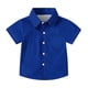thumbnail image 2 of Odeerbi Camisa de Vestido de Niños y Niñas Color Sólido Camisas de Uniforme Escolar de Manga Corta Con Bolsillo, 2 of 8