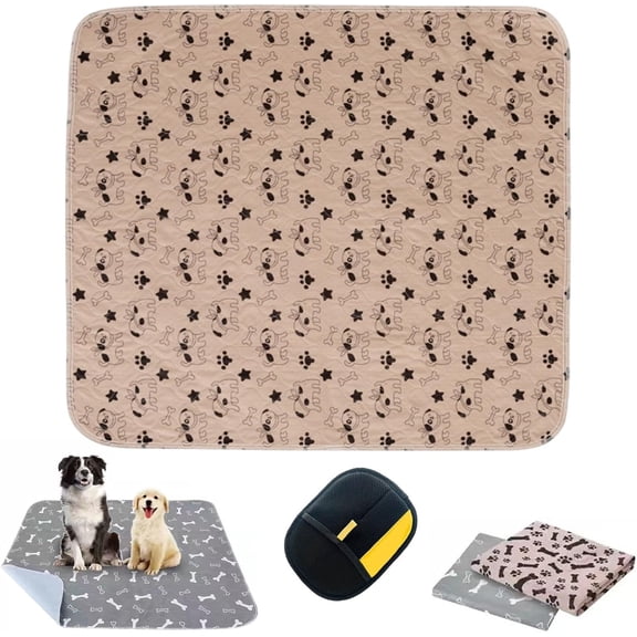 15.7 x 23.6In PuppyPad Pee Pads, Reusable Puppy Pads with Pheromones, Washable Pee Pads for Dogs & Cats, Durable Leak-Proof & Anti-Slip Pet Training Pads for Home & Travel (A)