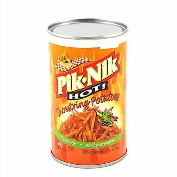 Pik-Nik Hot Shoestring Potato Sticks, 1.5 oz Bags (Pack of 2)