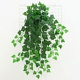 thumbnail image 2 of Artificial Vine Rattan Flower Green Plants Leaves Pendant Home Garden Wall Decor, 2 of 8