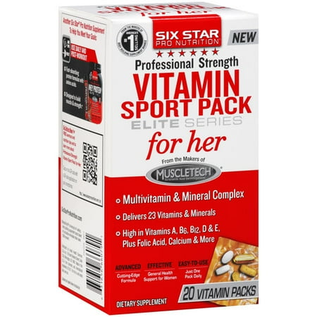 Six Star Pro Nutrition Elite Series Vitamin Sport Pack For Her, 20ct