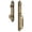 Vintage Brass, variant on Grandeur 841922 Arc Solid Brass Rose Keyed Entry Single Cylinder Full Plate "C" Grip