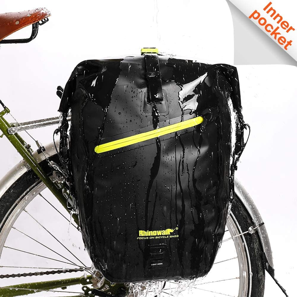 More equilibrium Memorize Rhinowalk Bike Bag Waterproof Bike Pannier Bag 27L Bicycle Cargo Rack  Saddle Bag Shoulder Bag Laptop Pannier Rack Bicycle Bag Green - Walmart.com
