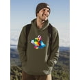 thumbnail image 2 of Colorful Corgi Potrait Hoodie Men -Image by Shutterstock, Male 4X-Large, 2 of 4