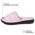 thumbnail image 4 of Roxoni Womens Soft Open Toe Slide Slippers, Indoor Outdoor Rubber Sole, 4 of 5