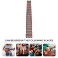 thumbnail image 3 of 1Pack Rectangular Brown Wood Ukulele Fingerboard for Durable Instrument Repair, 3 of 9