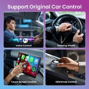محول CarlinKit Wireless CarPlay لجهاز Apple CarPlay Android Auto السلكي من المصنع، يعمل مع iPhone iOS 10+ Android 11+ Wireless Android Auto
