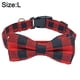 thumbnail image 2 of Desiderio Pet Supplies Collar navideño para mascotas con lazo y collar para perro a cuadros, 2 of 5