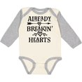 thumbnail image 3 of Inktastic Boys Valentines Day Breaking Hearts Boys Long Sleeve Baby Bodysuit, 3 of 5