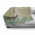thumbnail image 3 of Ocean Soft Flannel Fleece Blanket, Sail Boat on Waves with Seagulls Nautical Theme for Ocean Lovers Print, Cozy Plush for Indoor and Outdoor Use, 70" x 90", Seafoam Sand Brown White, by Ambesonne, 3 of 6