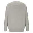 thumbnail image 6 of Sakmal Gray Ladies Sweaters Fall Fashion Crew Neck Plain Sweaters for Women S, 6 of 9