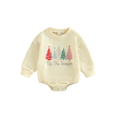 

Baby Girl Boy Christmas Outfit Tis The Season Onesie Sweater Crewneck Sweatshirt Romper Cute Infant Fall Clothes