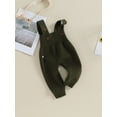 thumbnail image 3 of Wassery Baby Boys Girls Suspender Pants Infant Boy Girl Sleeveless Solid Color Bib Pants 6M 9M 12M 24M 3T Toddler Knit Overalls Jumpsuit, 3 of 9