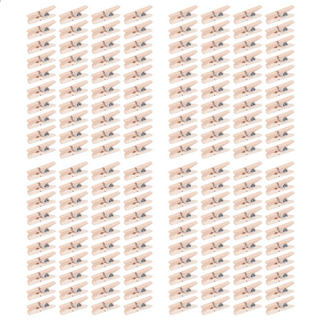 Mini Wooden Clothes Photo Paper Peg Clothespin Craft Clips 25mm 160Pcs